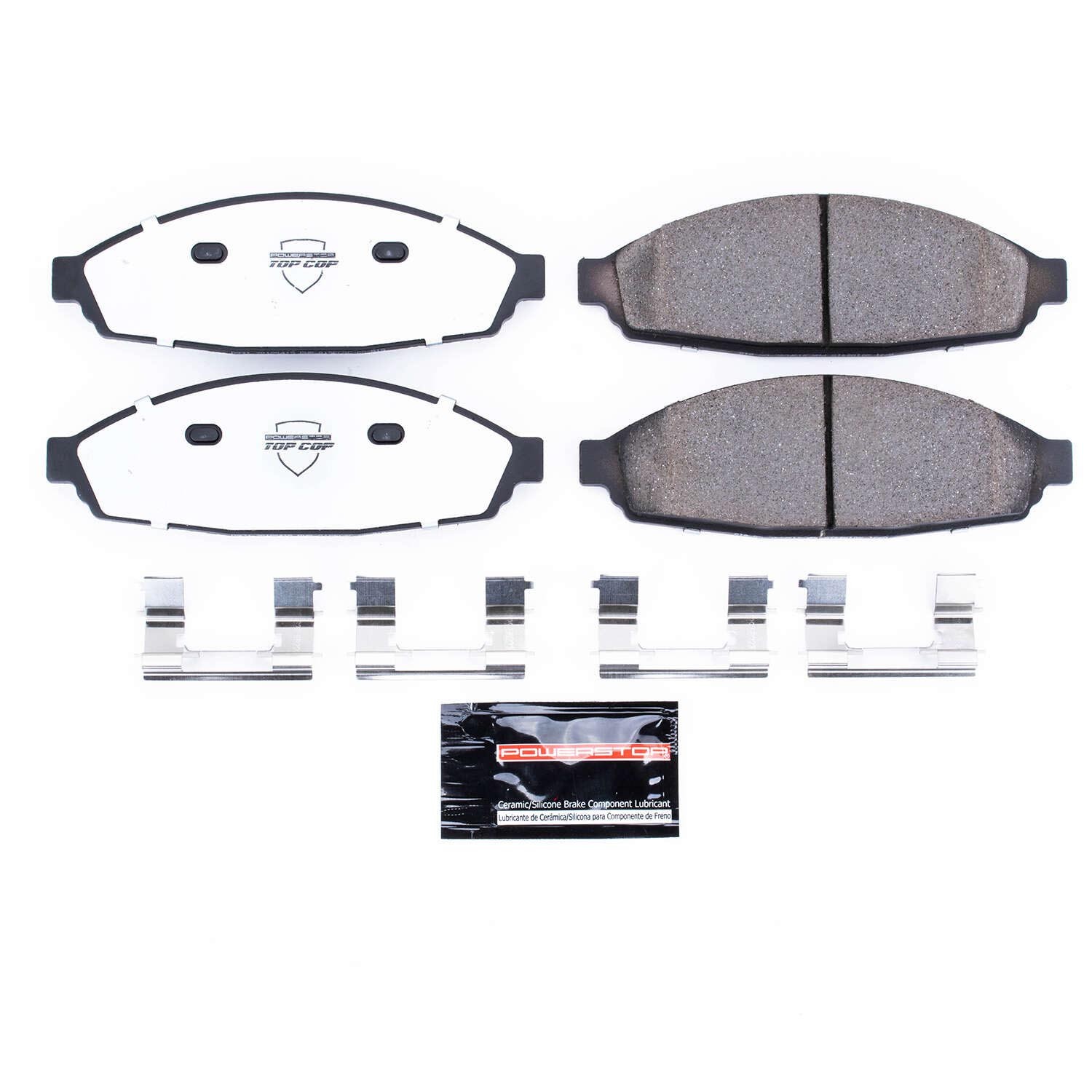 PowerStop - Z47 MD and Fleet Carbon-Fiber Semi-Met Brake Pads with Hardware Kit