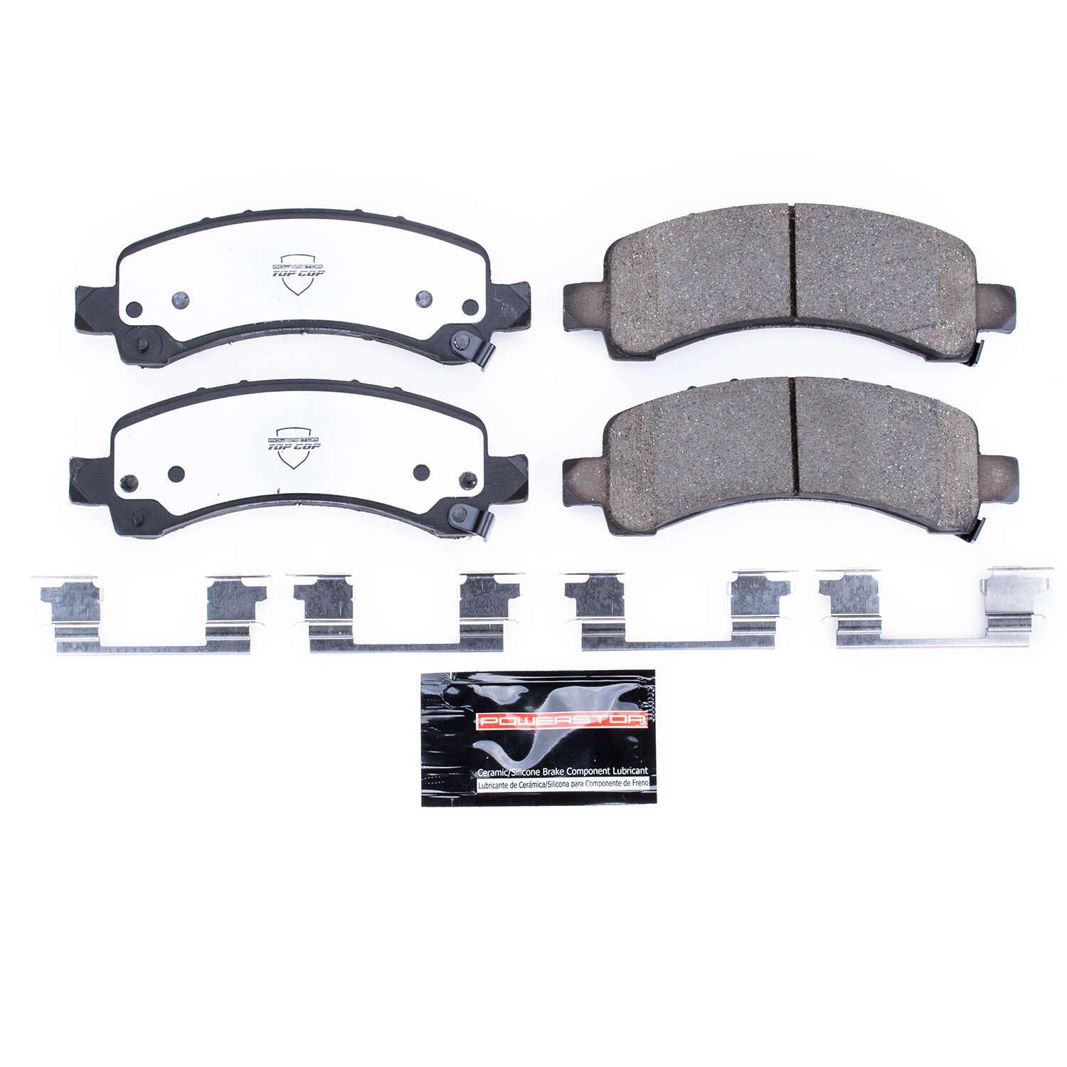PowerStop - Z47 MD and Fleet Carbon-Fiber Semi-Met Brake Pads with Hardware Kit
