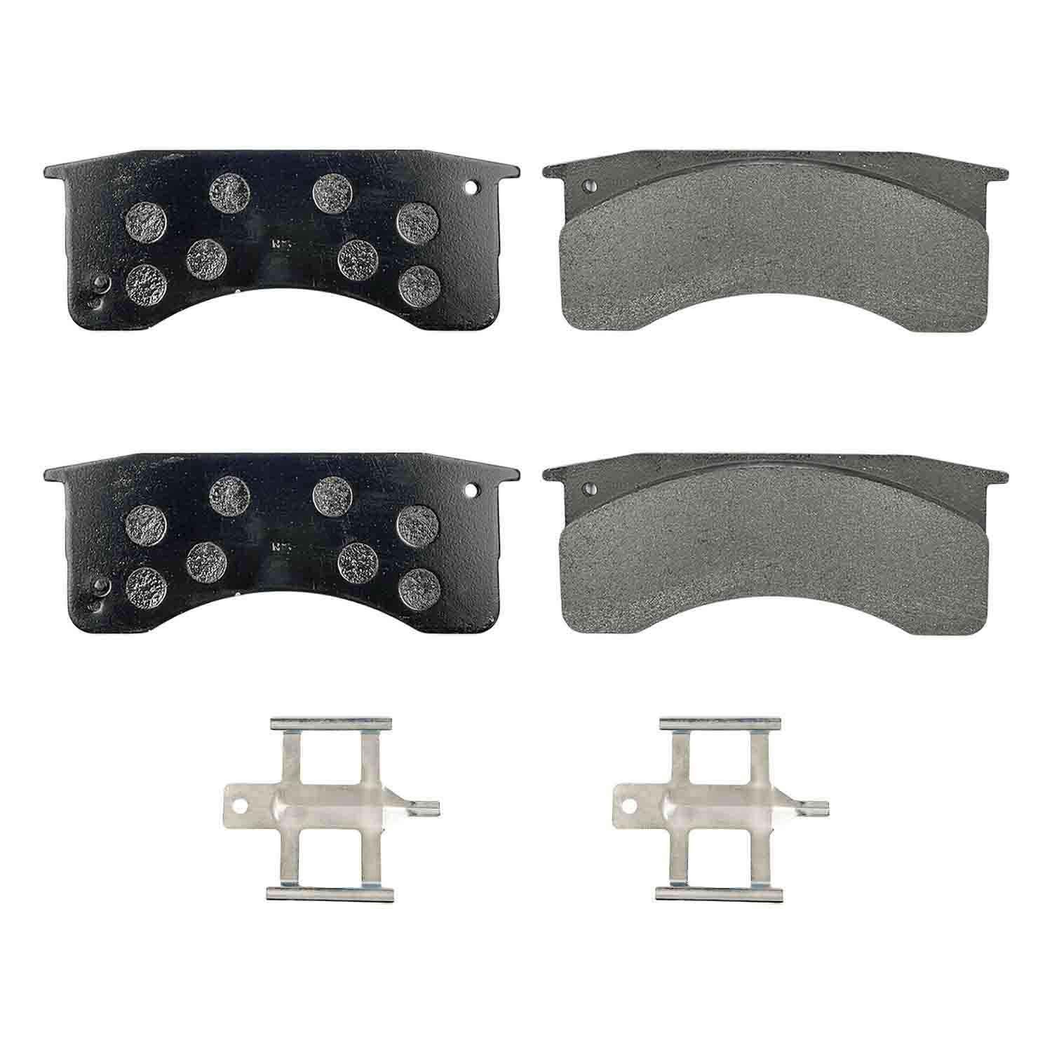 PowerStop - Z47 MD and Fleet Carbon-Fiber Semi-Met Brake Pads with Hardware Kit