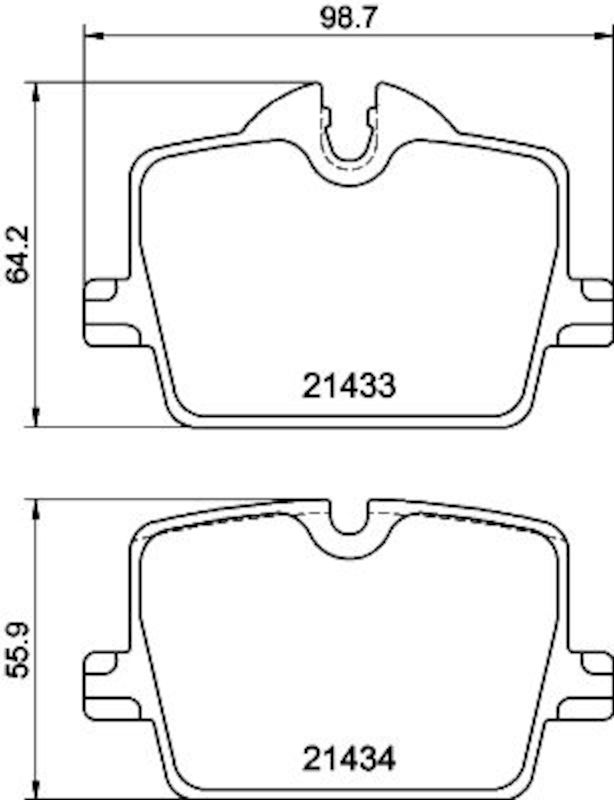 HELLA Disc Brake Pad Set 355040911