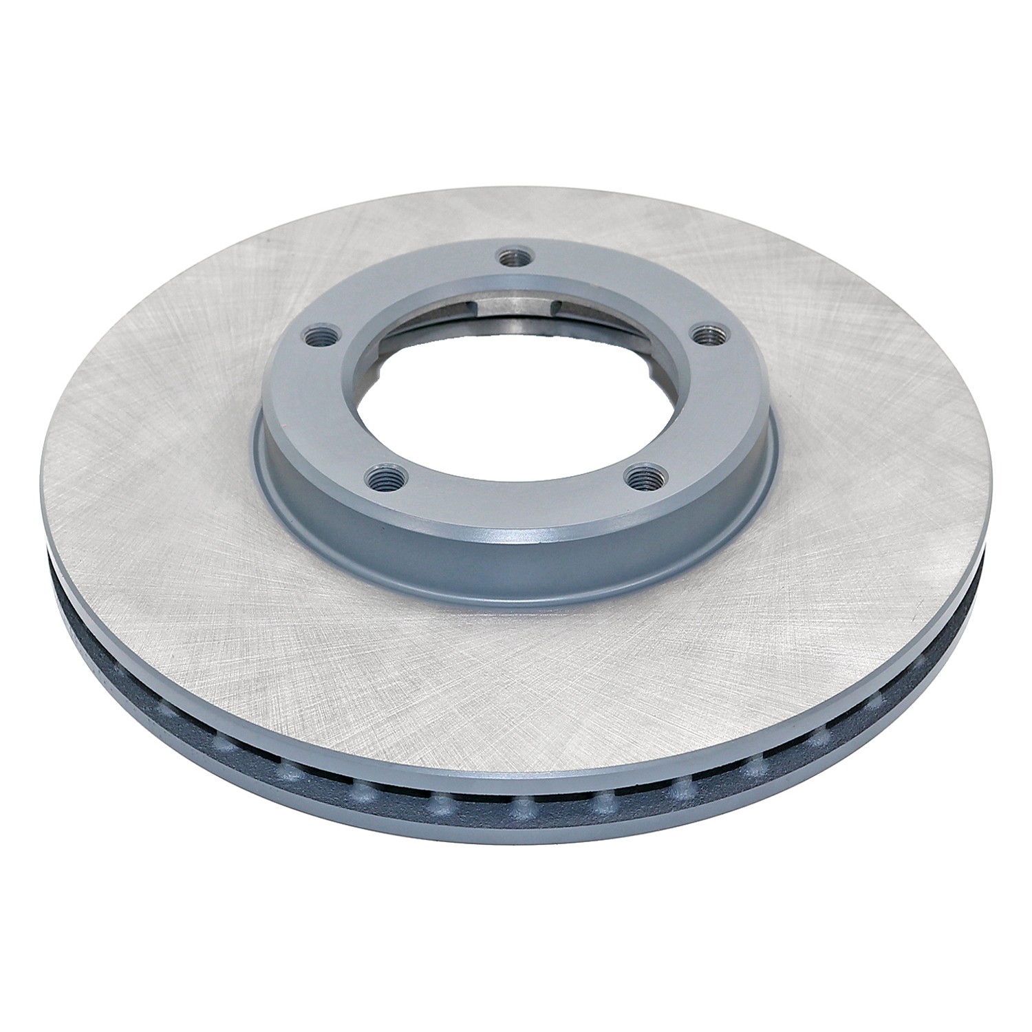 Coated on hat and edge; non-directional swirl finish