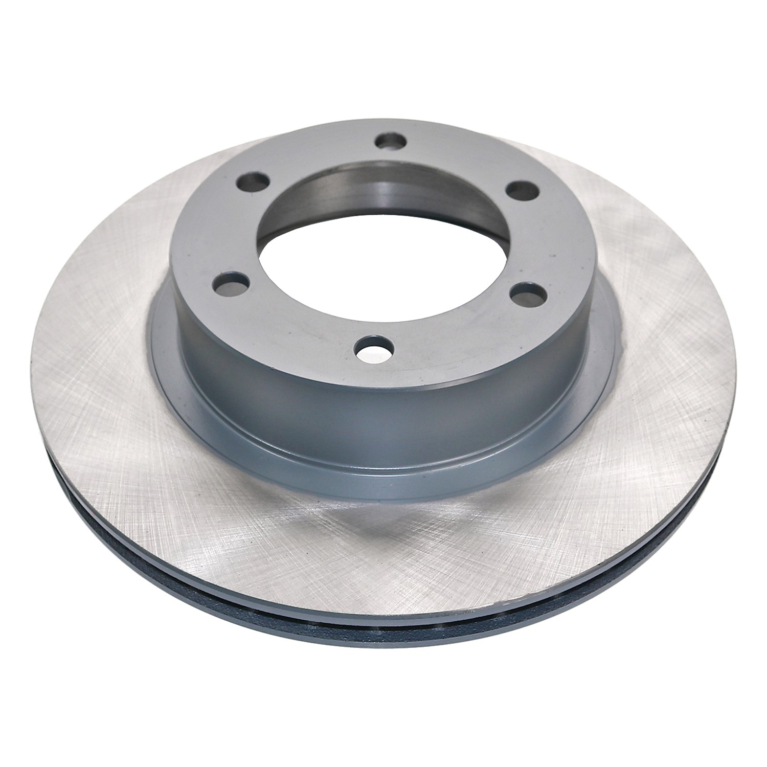 Coated on hat and edge; non-directional swirl finish
