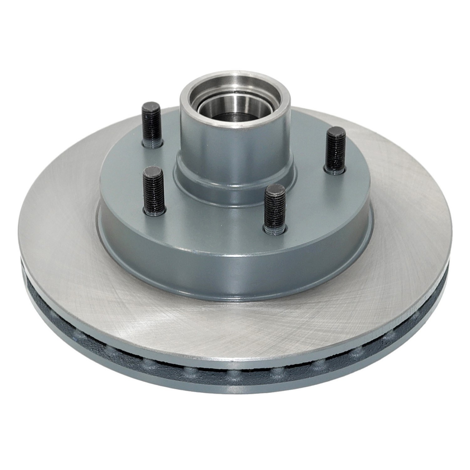 Coated on hat and edge; non-directional swirl finish