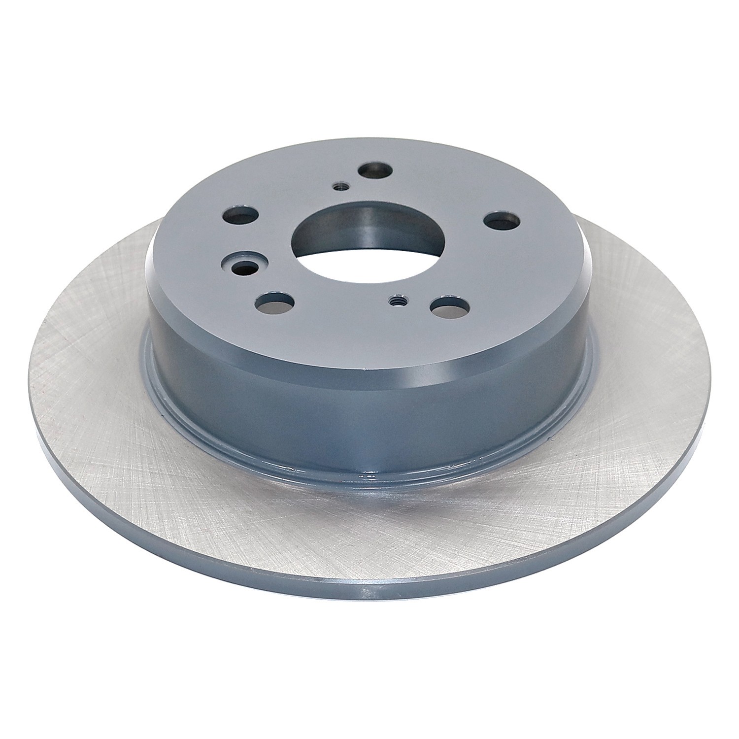 Coated on hat and edge; non-directional swirl finish