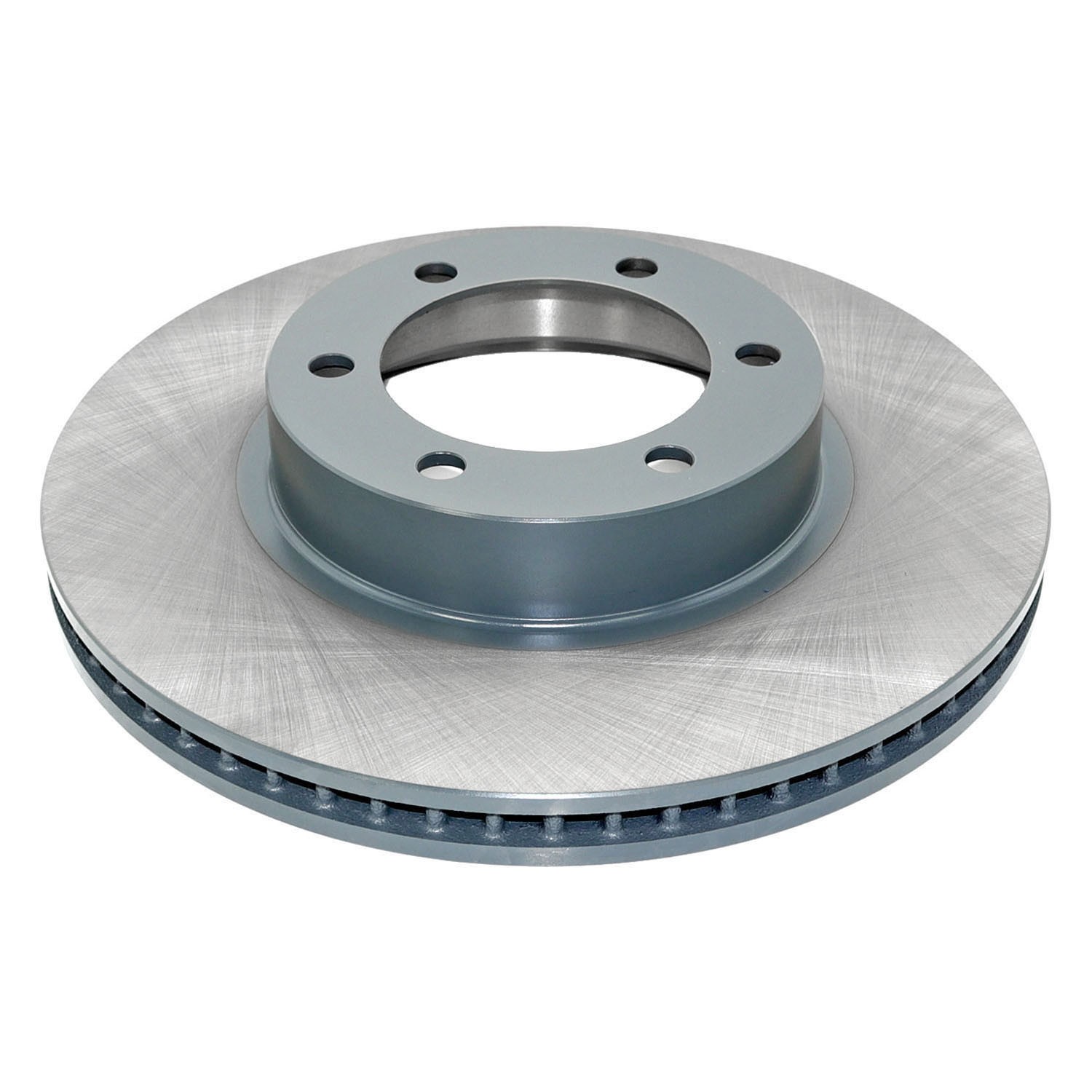 Coated on hat and edge; non-directional swirl finish