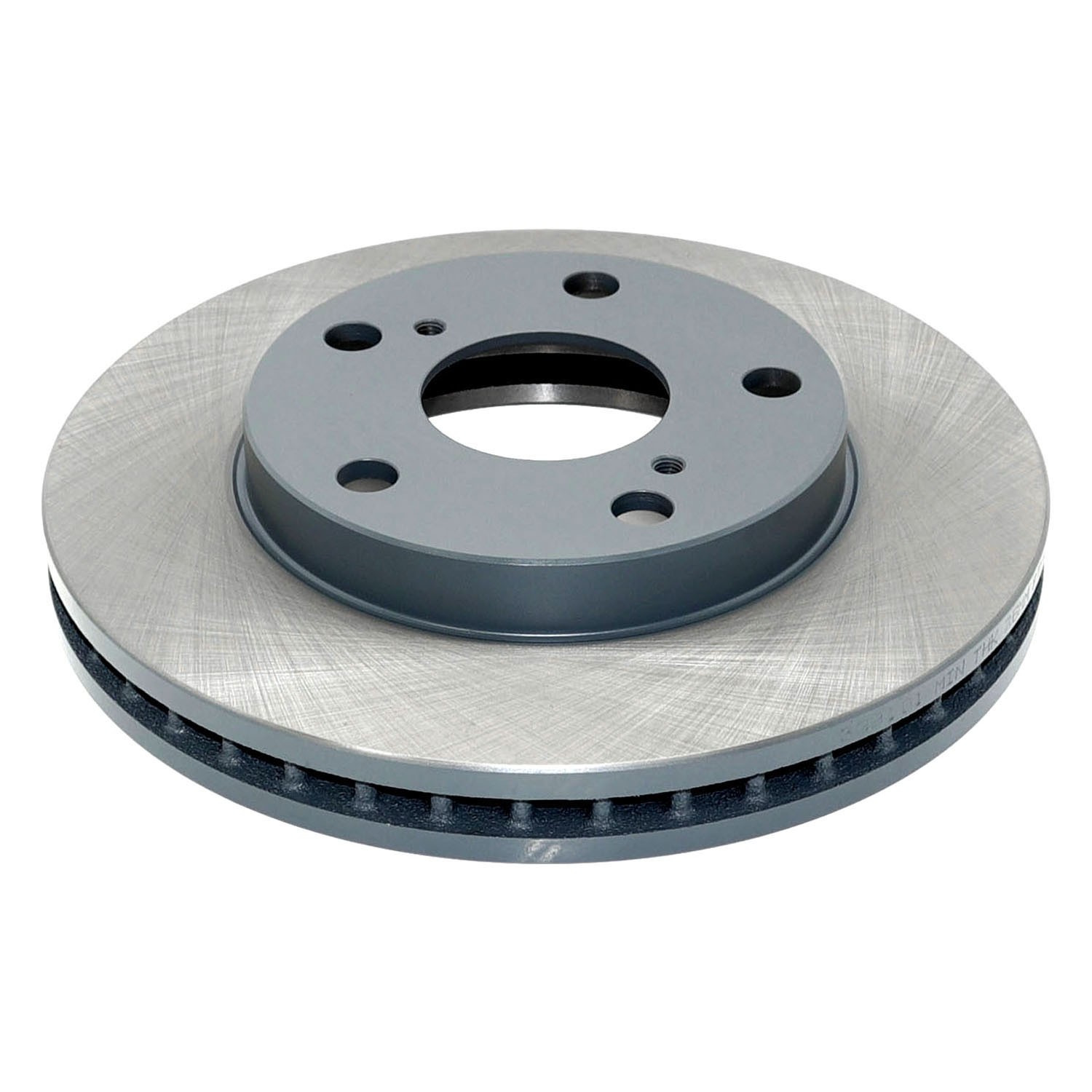 Coated on hat and edge; non-directional swirl finish
