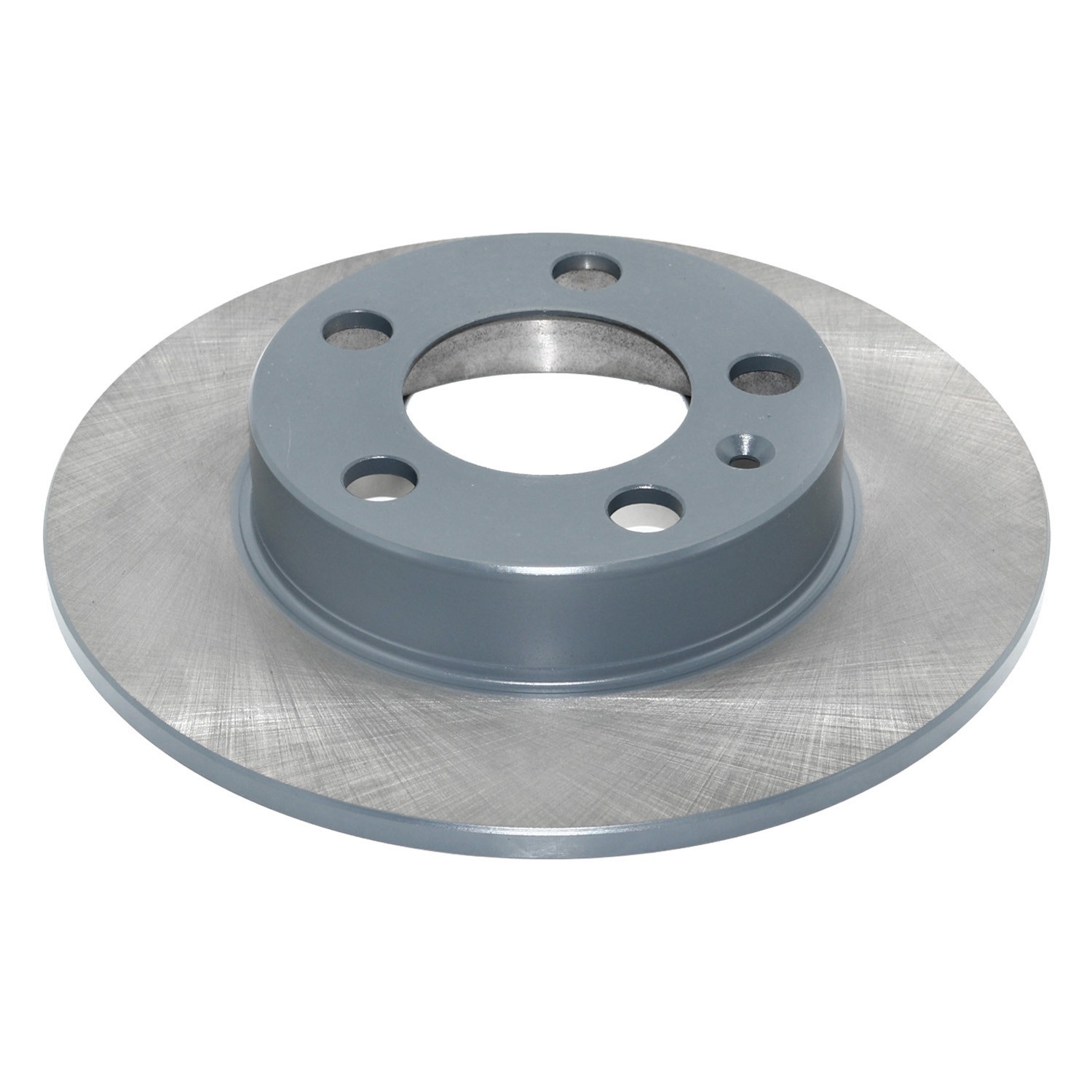 Coated on hat and edge; non-directional swirl finish