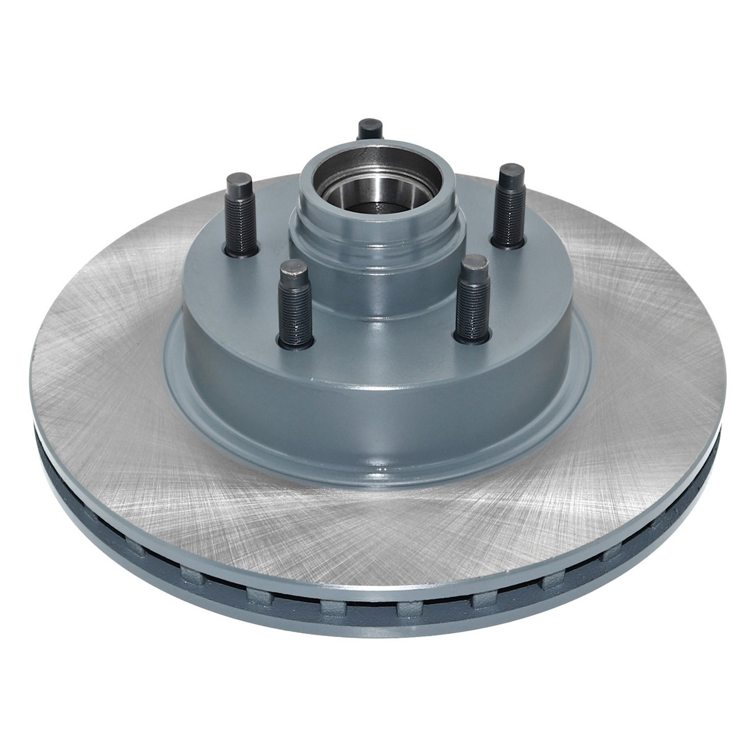 Coated on hat and edge; non-directional swirl finish