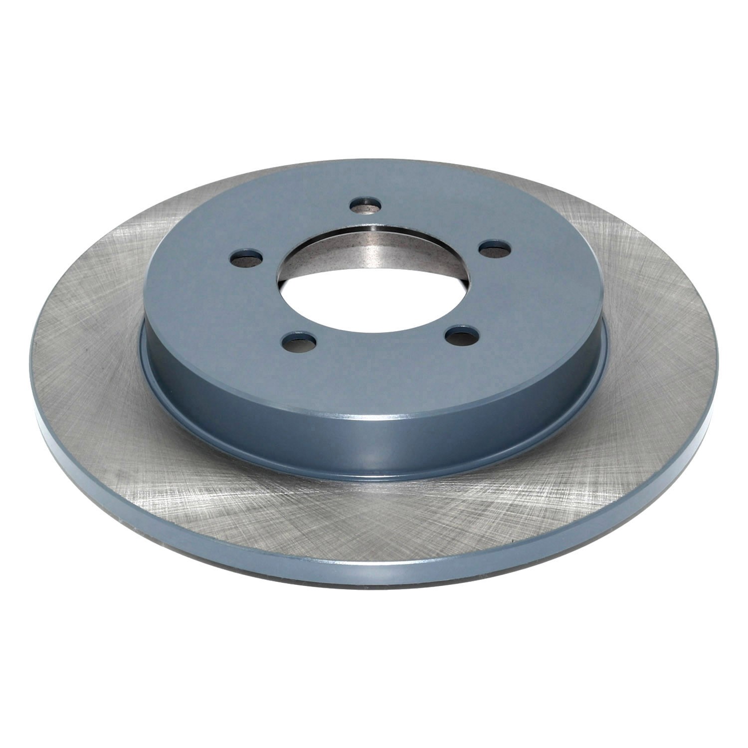 Coated on hat and edge; non-directional swirl finish