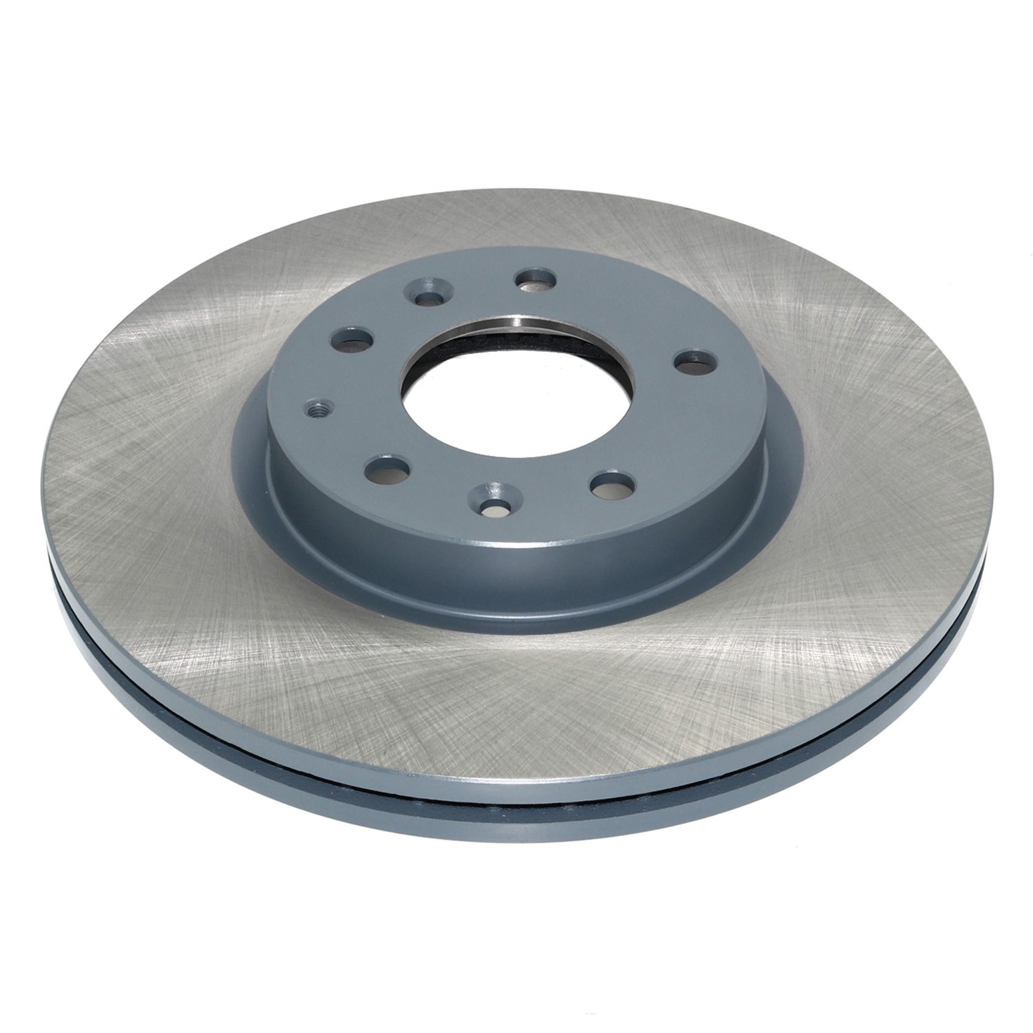 Coated on hat and edge; non-directional swirl finish
