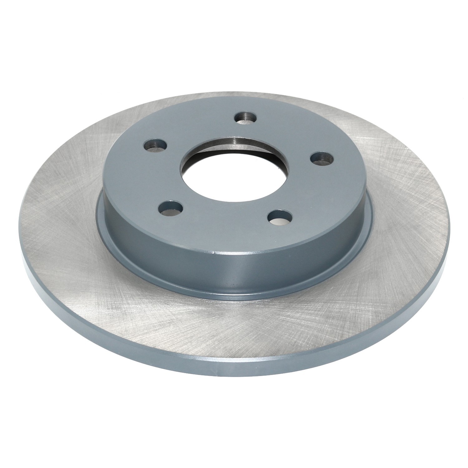 Coated on hat and edge; non-directional swirl finish