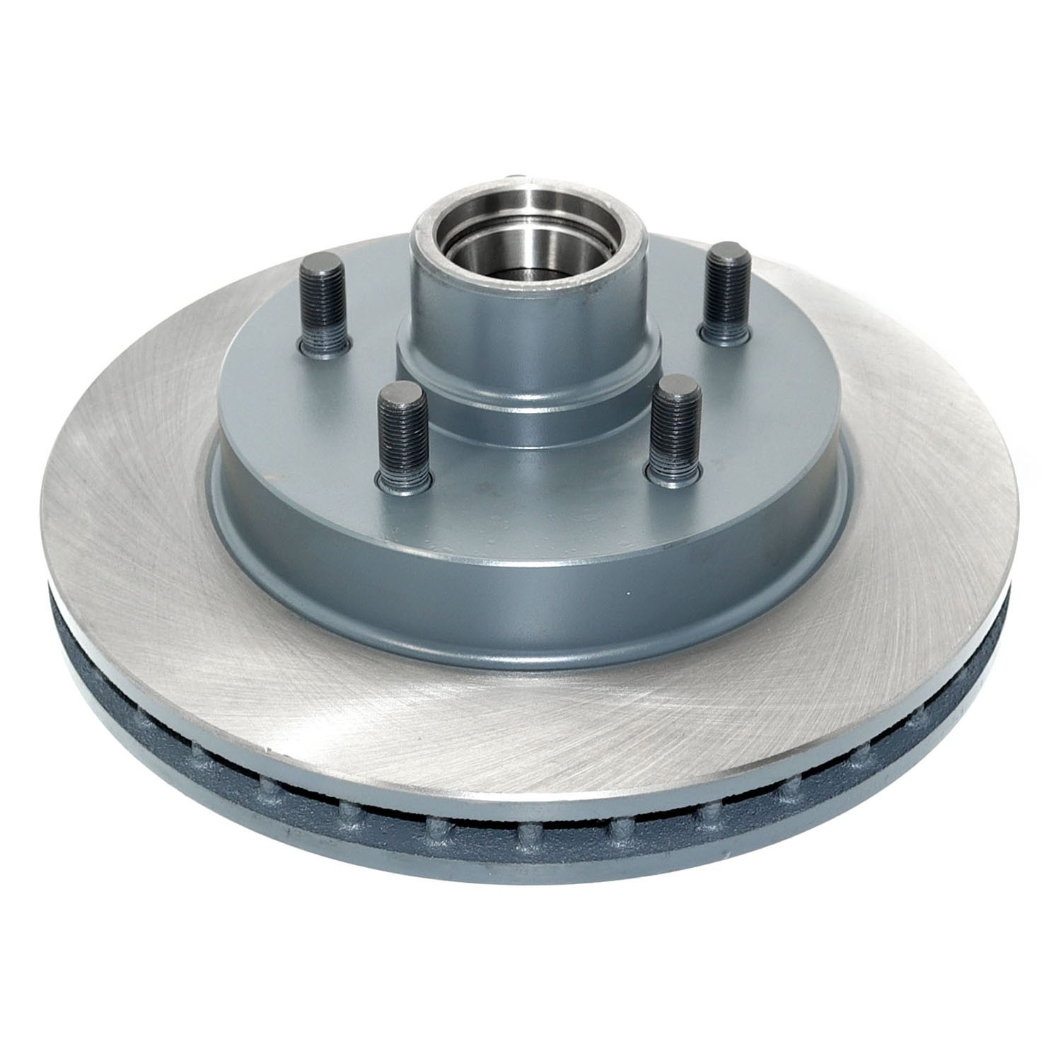 Coated on hat and edge; non-directional swirl finish
