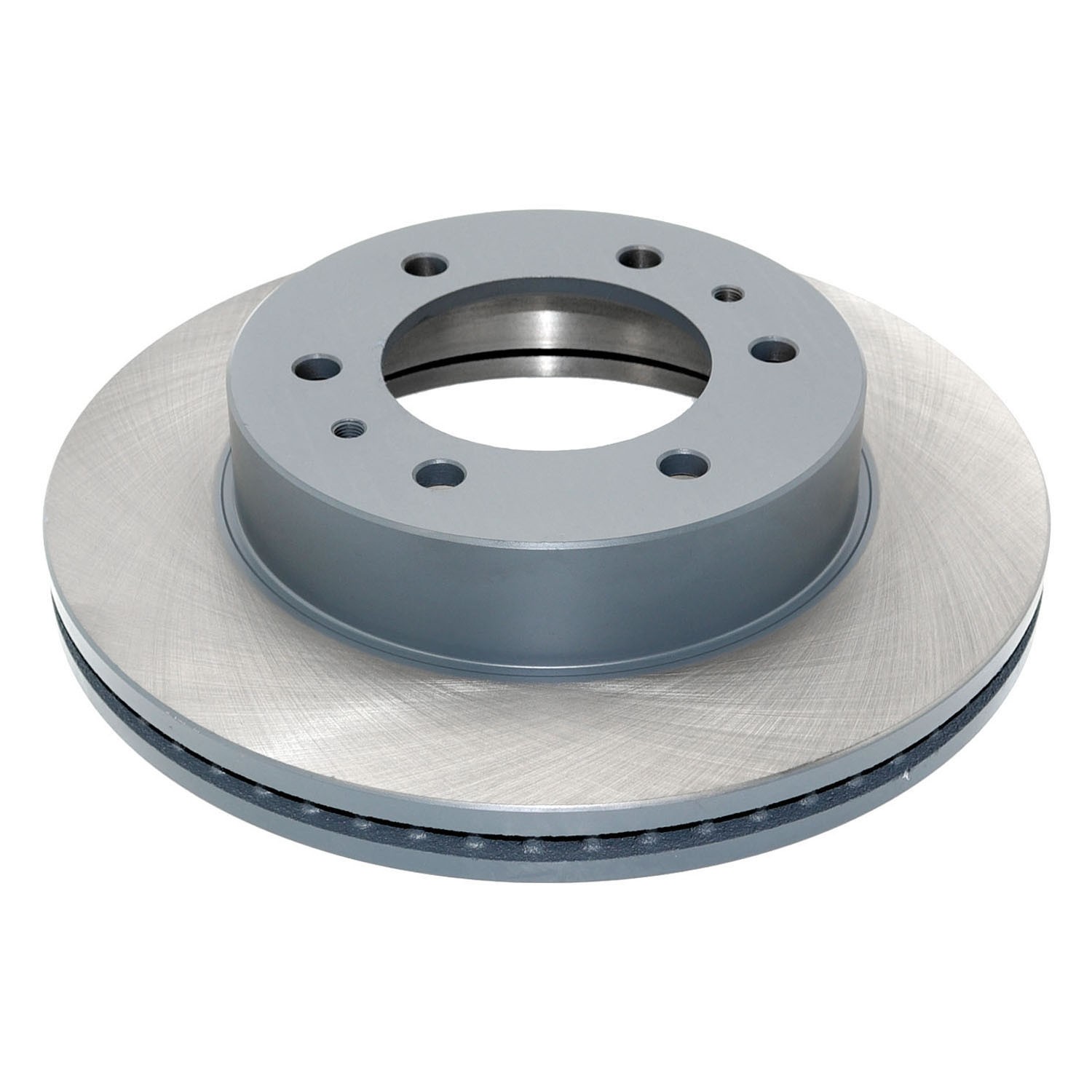 Coated on hat and edge; non-directional swirl finish