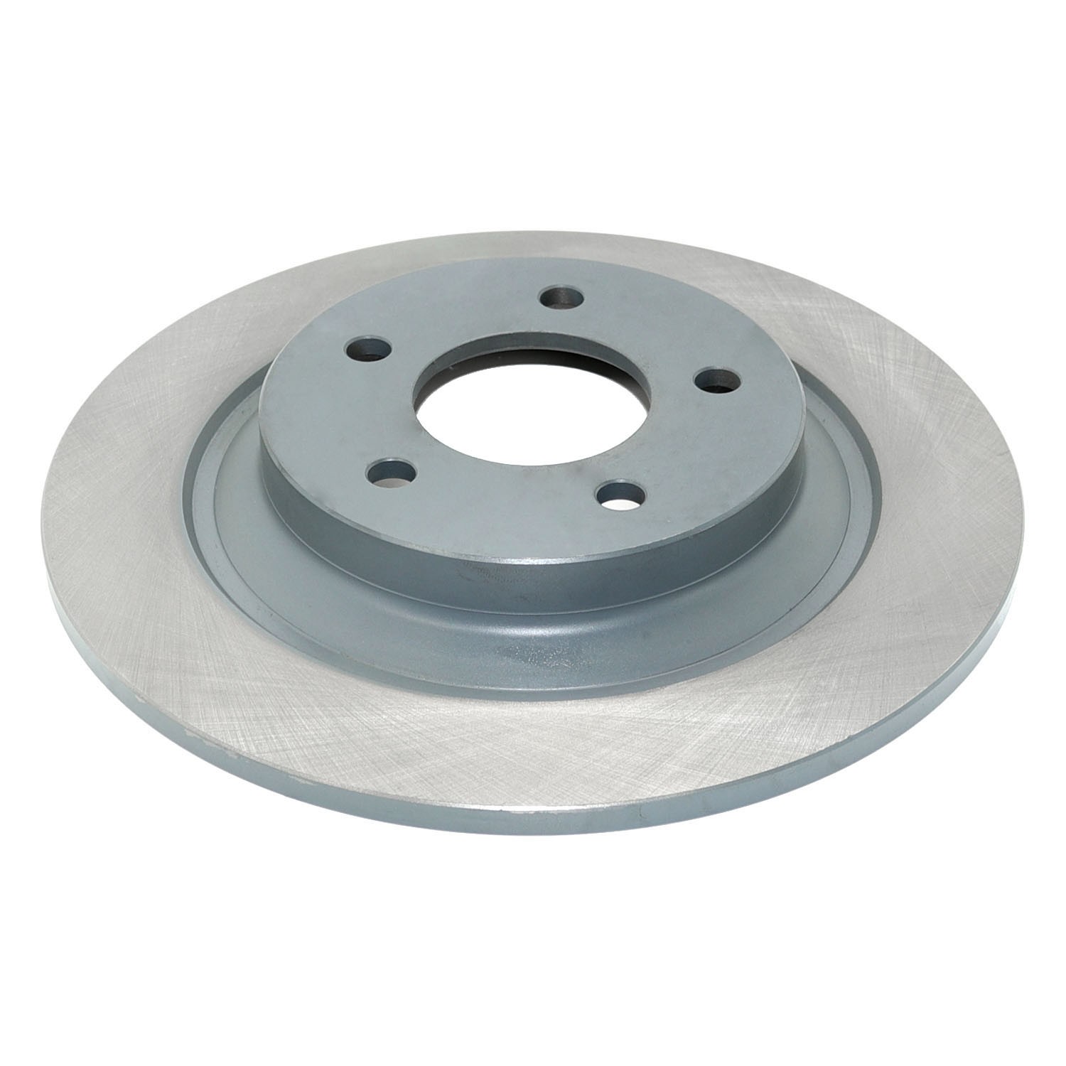 Coated on hat and edge; non-directional swirl finish