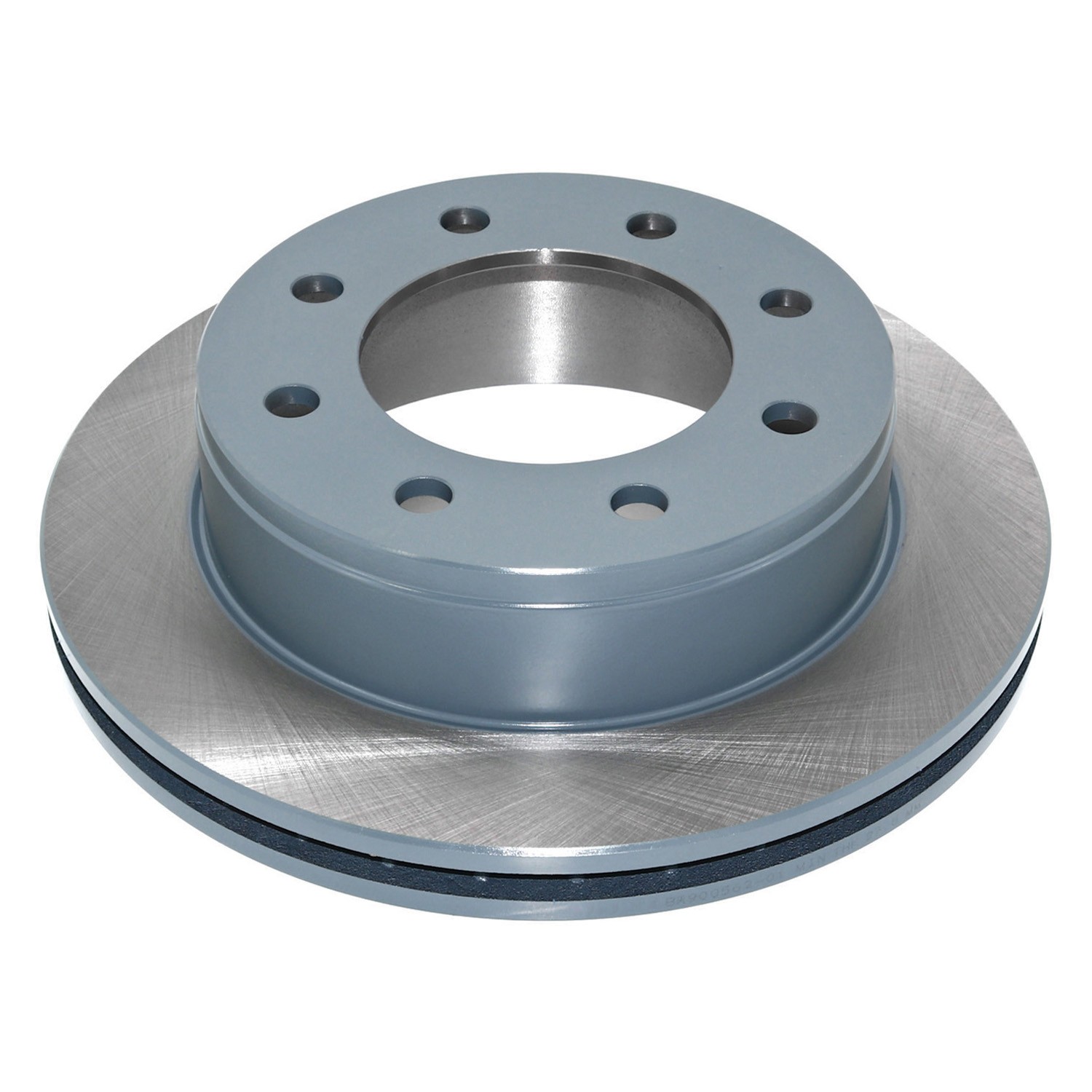 Coated on hat and edge; non-directional swirl finish