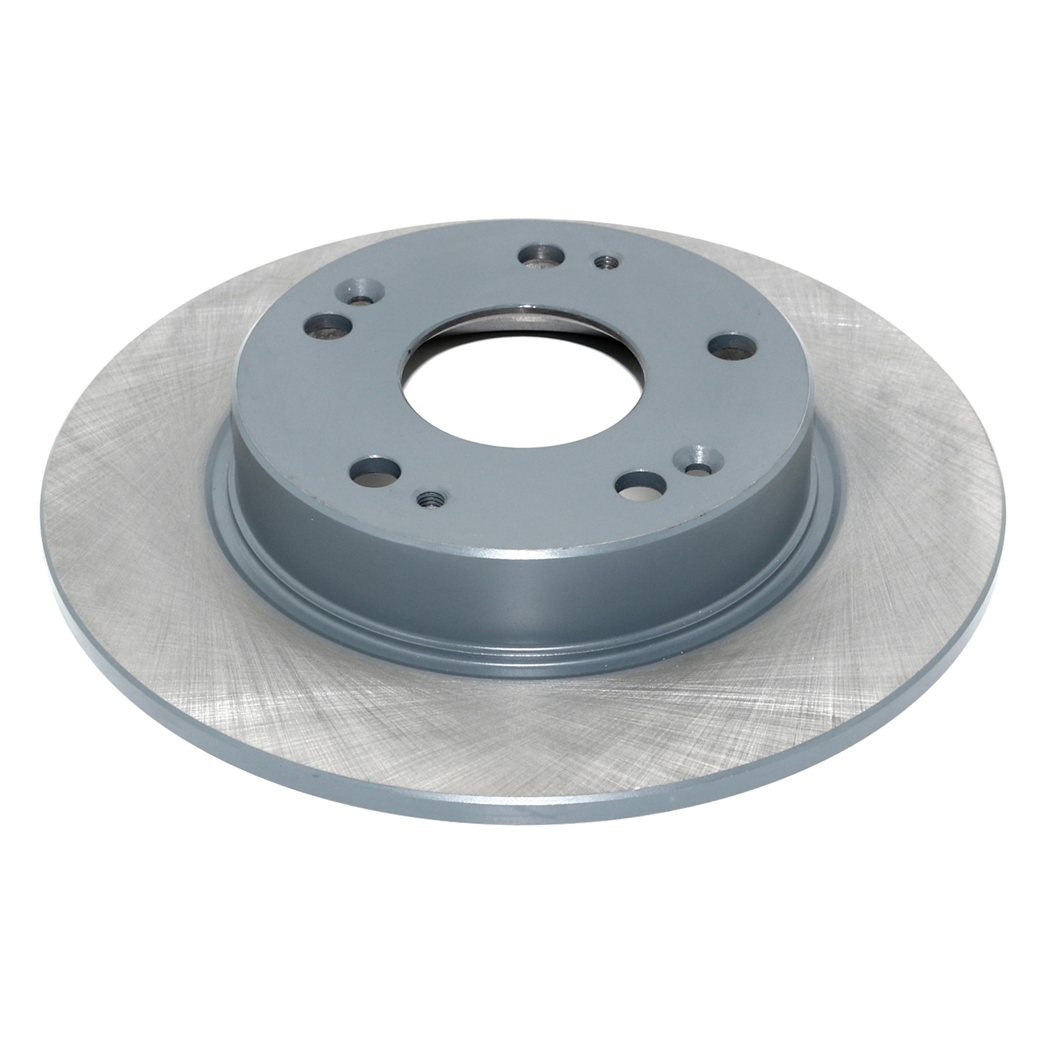 Coated on hat and edge; non-directional swirl finish