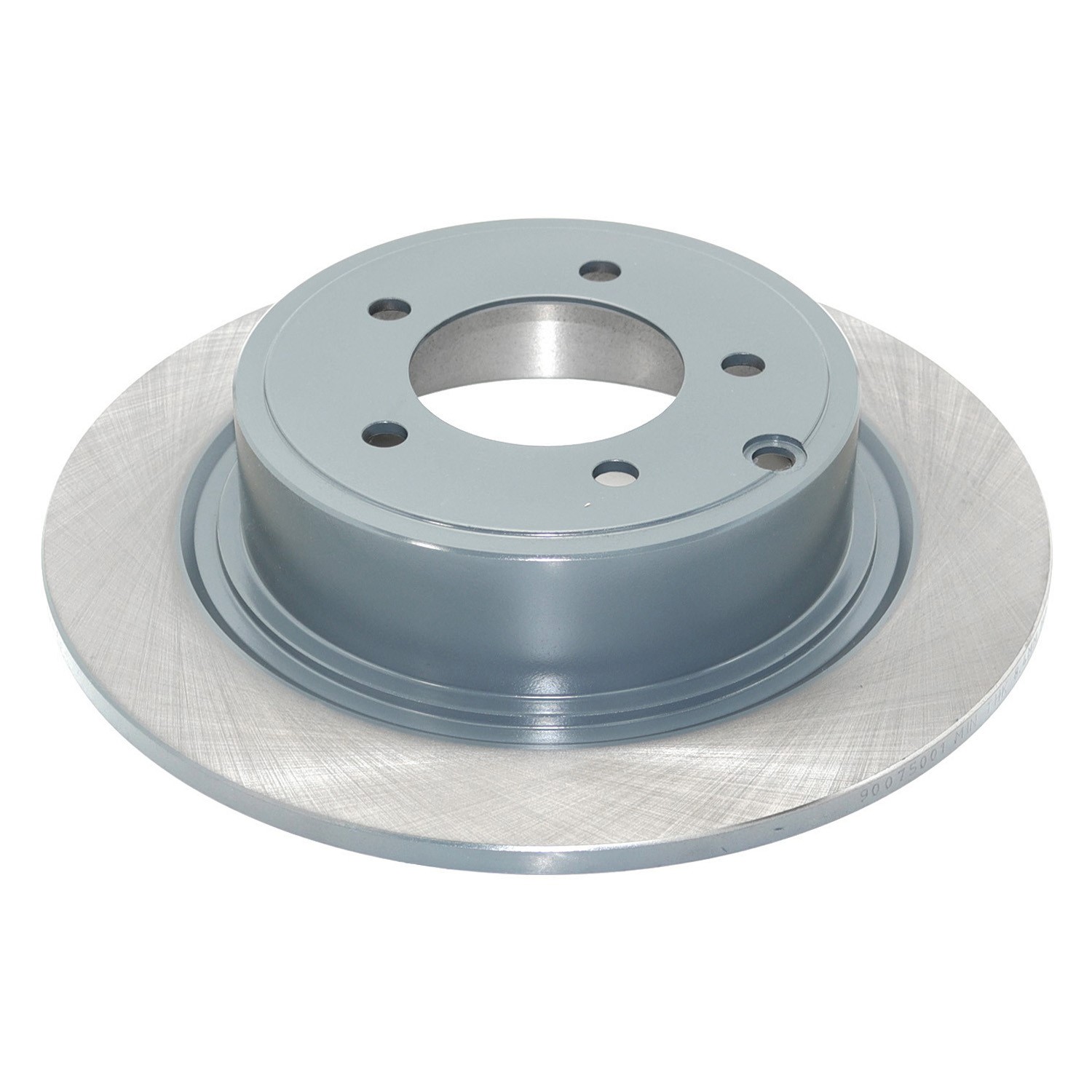 Coated on hat and edge; non-directional swirl finish