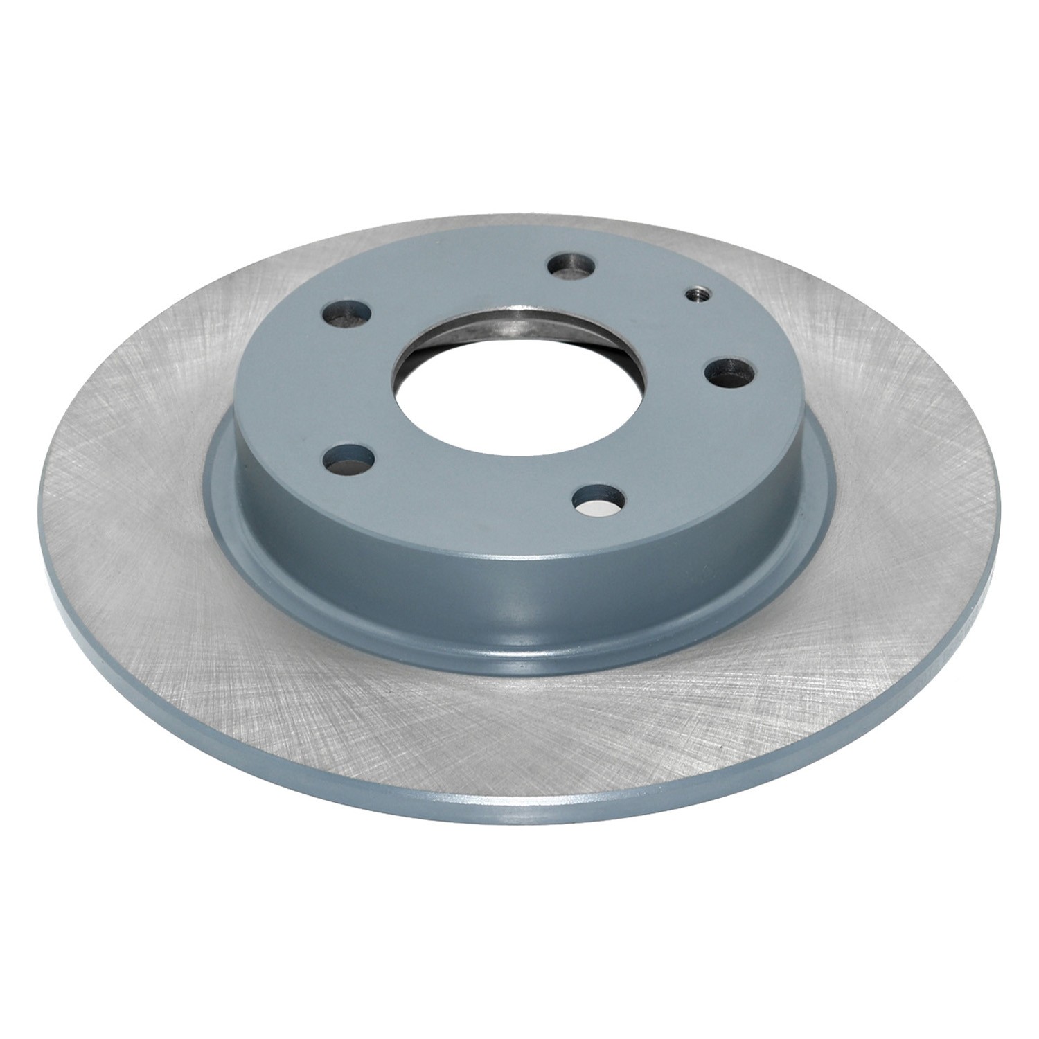 Coated on hat and edge; non-directional swirl finish