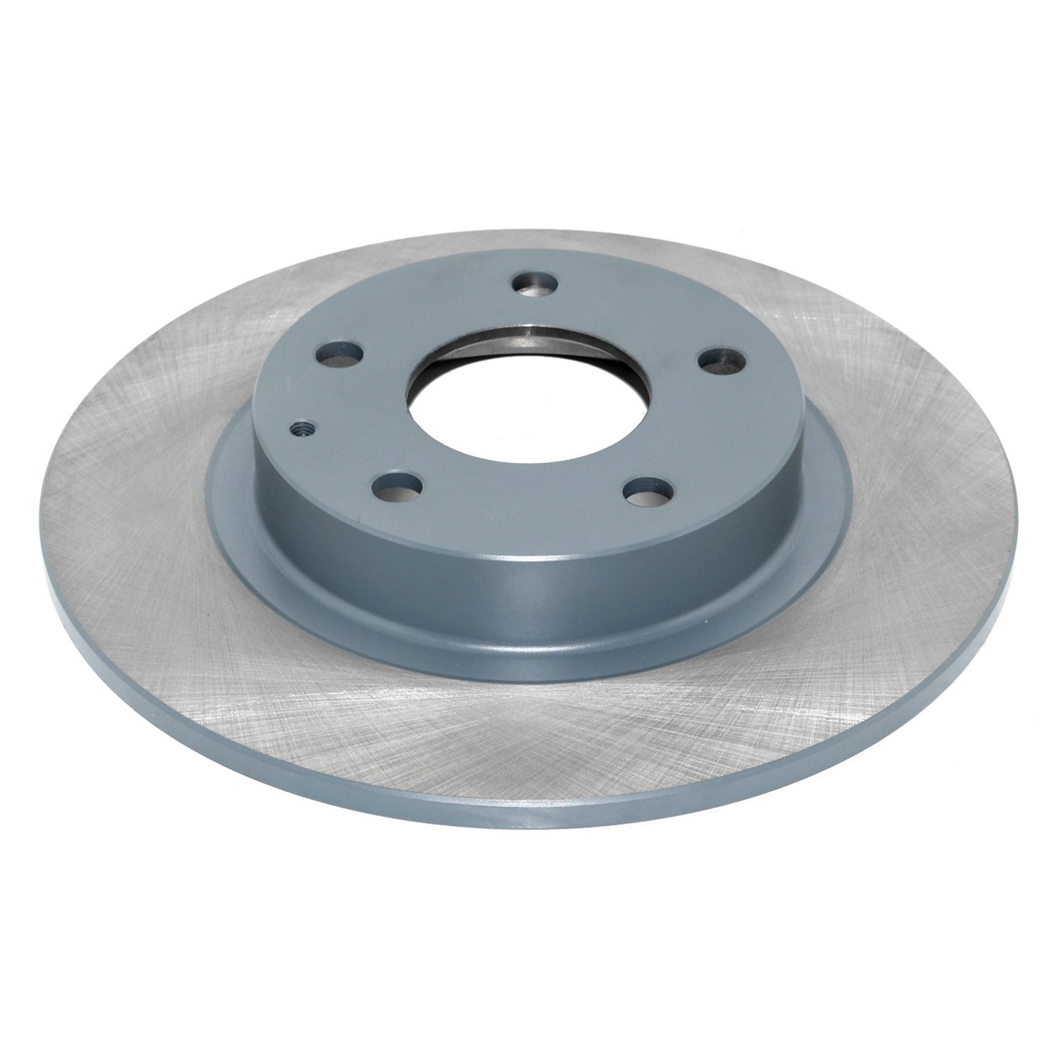 Coated on hat and edge; non-directional swirl finish
