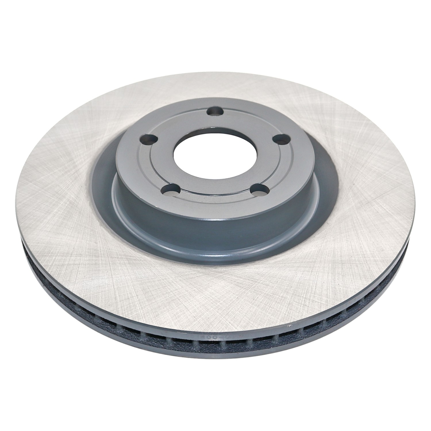 Coated on hat and edge; non-directional swirl finish