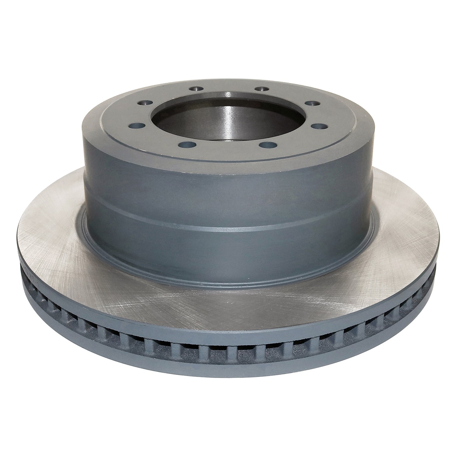 Coated on hat and edge; non-directional swirl finish