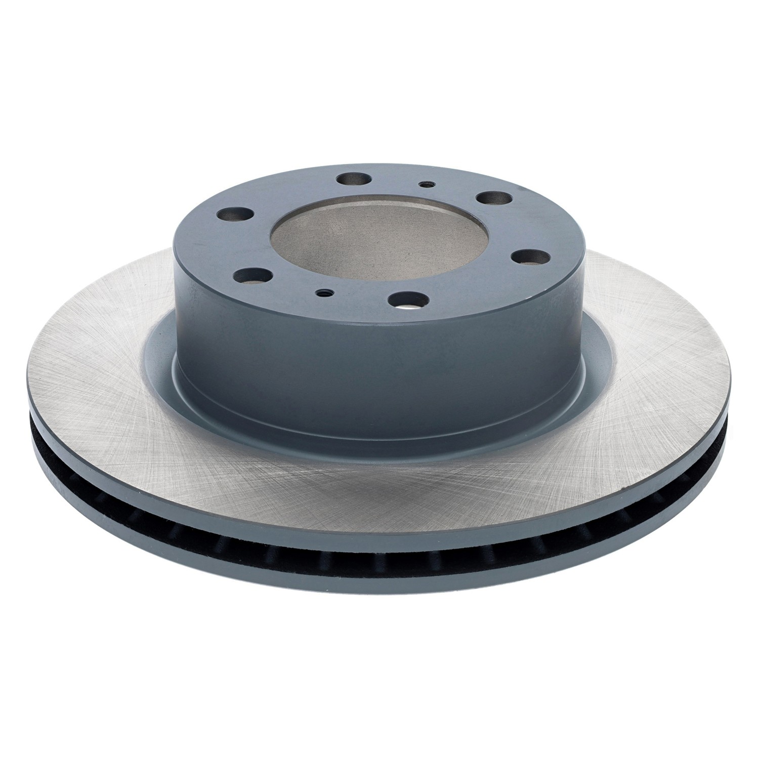 Coated on hat and edge; non-directional swirl finish