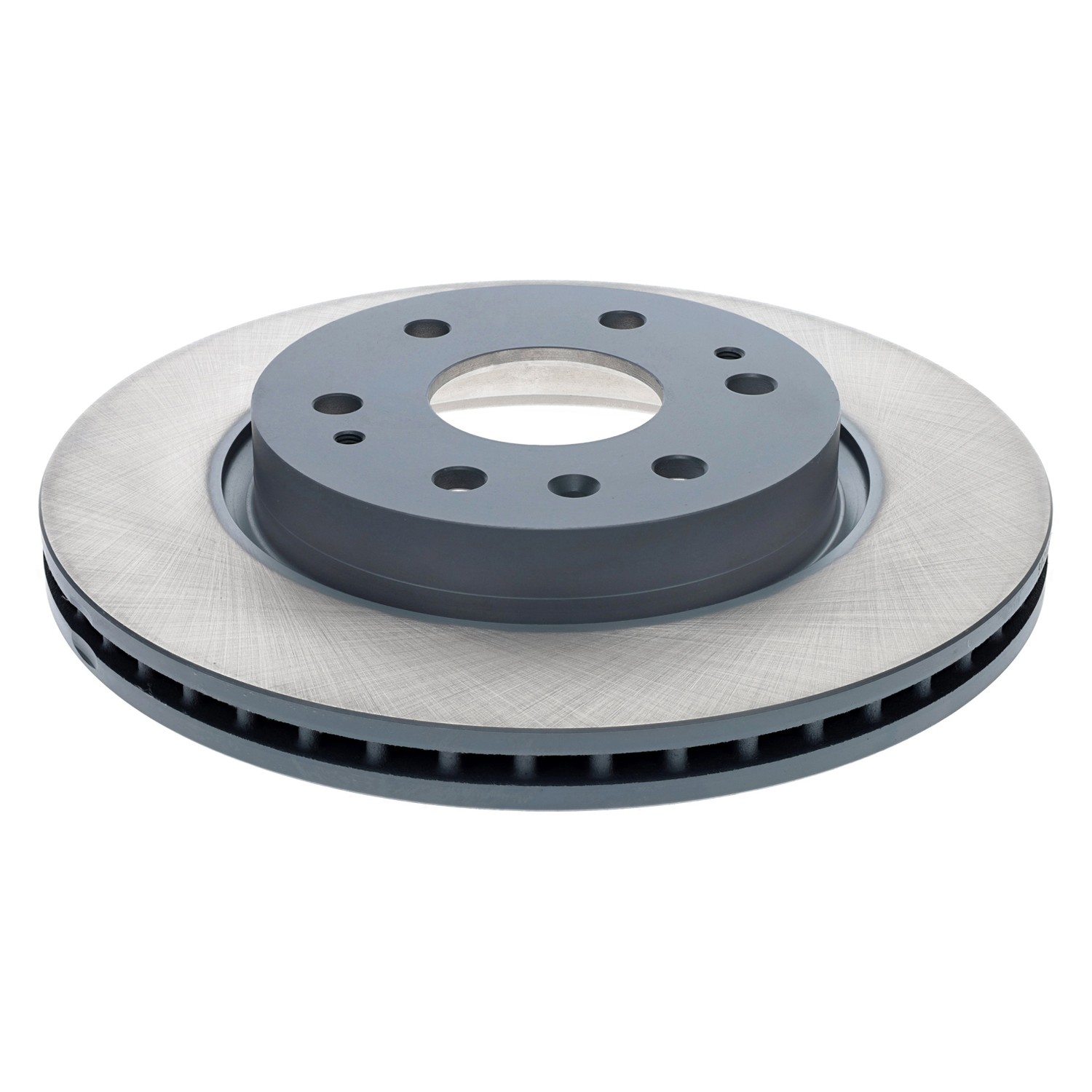 Coated on hat and edge; non-directional swirl finish