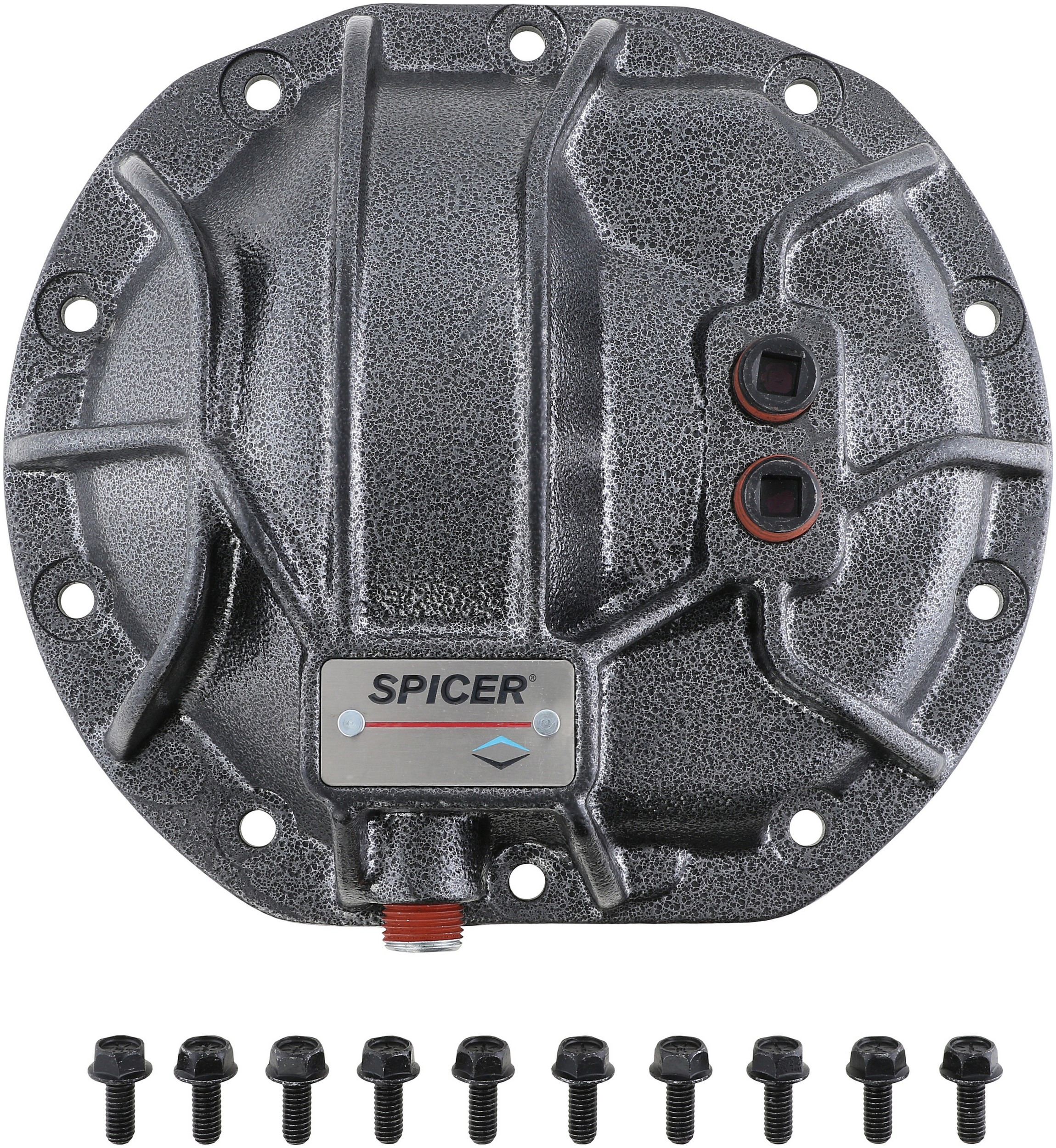 Gray Nodular Iron Differential Cover Kit; Ford 7.5 Axle