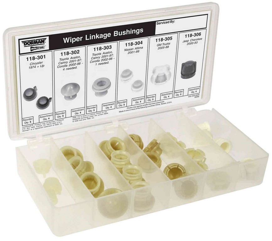 Automotive Maintenance Tech Trays - Wiper Linkage Bushings