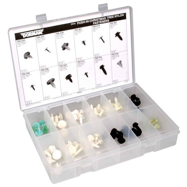 Dorman Push-In Christmas Nylon Fasteners Tech Tray