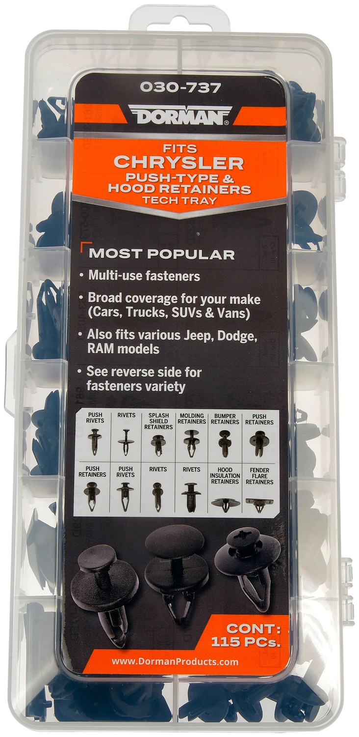 Chrysler Fastener Tech Tray - Push-Type And Hook Retainers