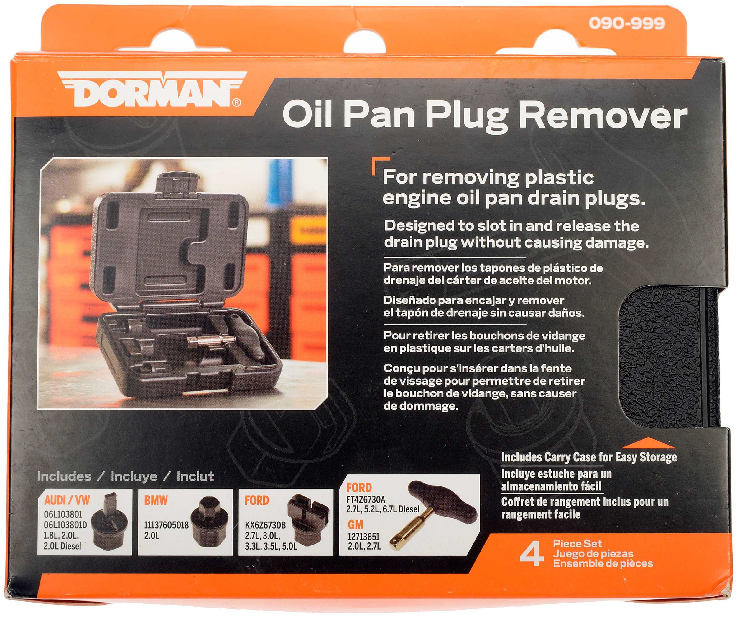 4-Piece Oil Drain Plug Removal Kit