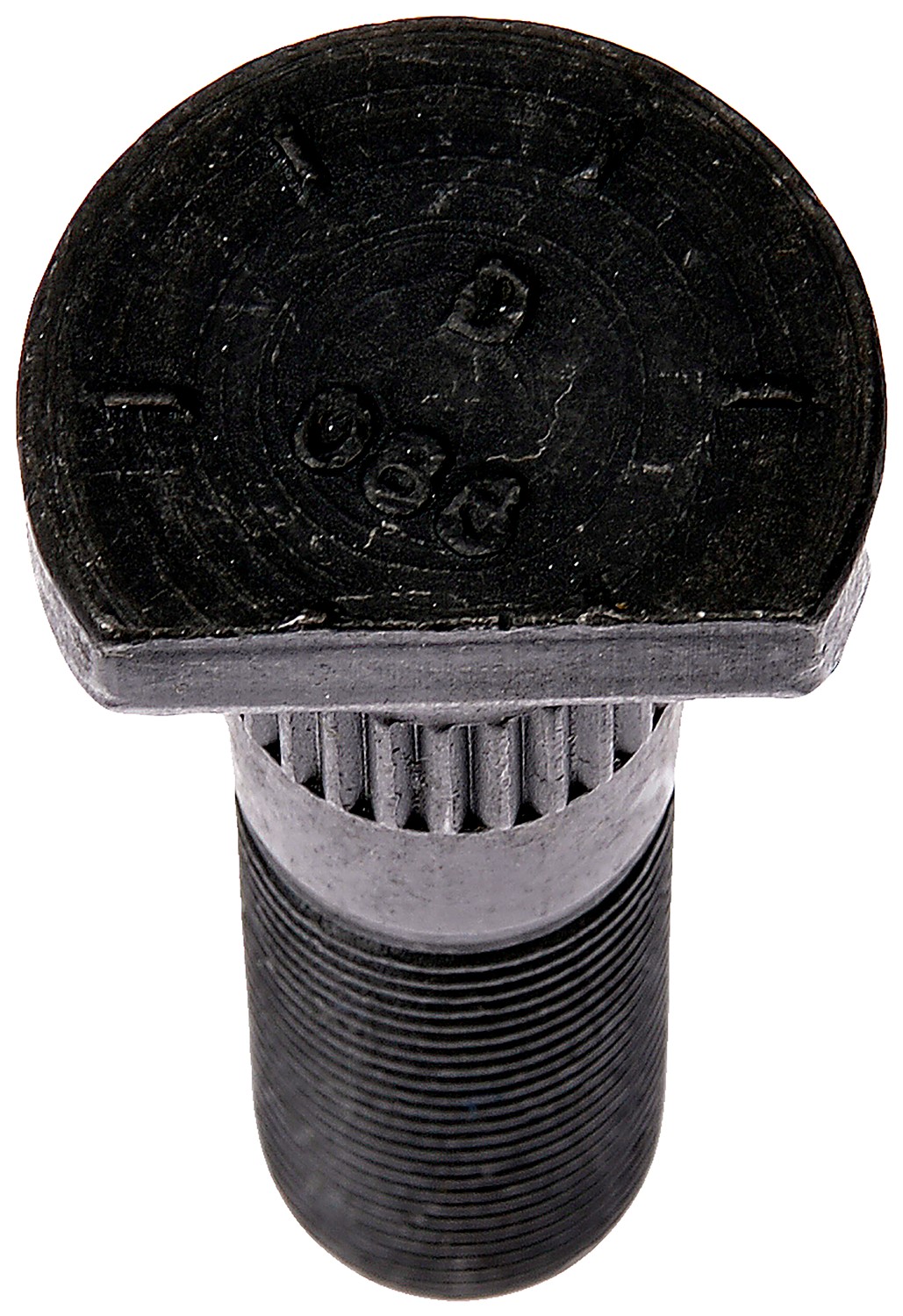 5/8 In.- 18 Clipped Head Serrated Stud- 0.652 In. Knurl, 2.438 In. Length