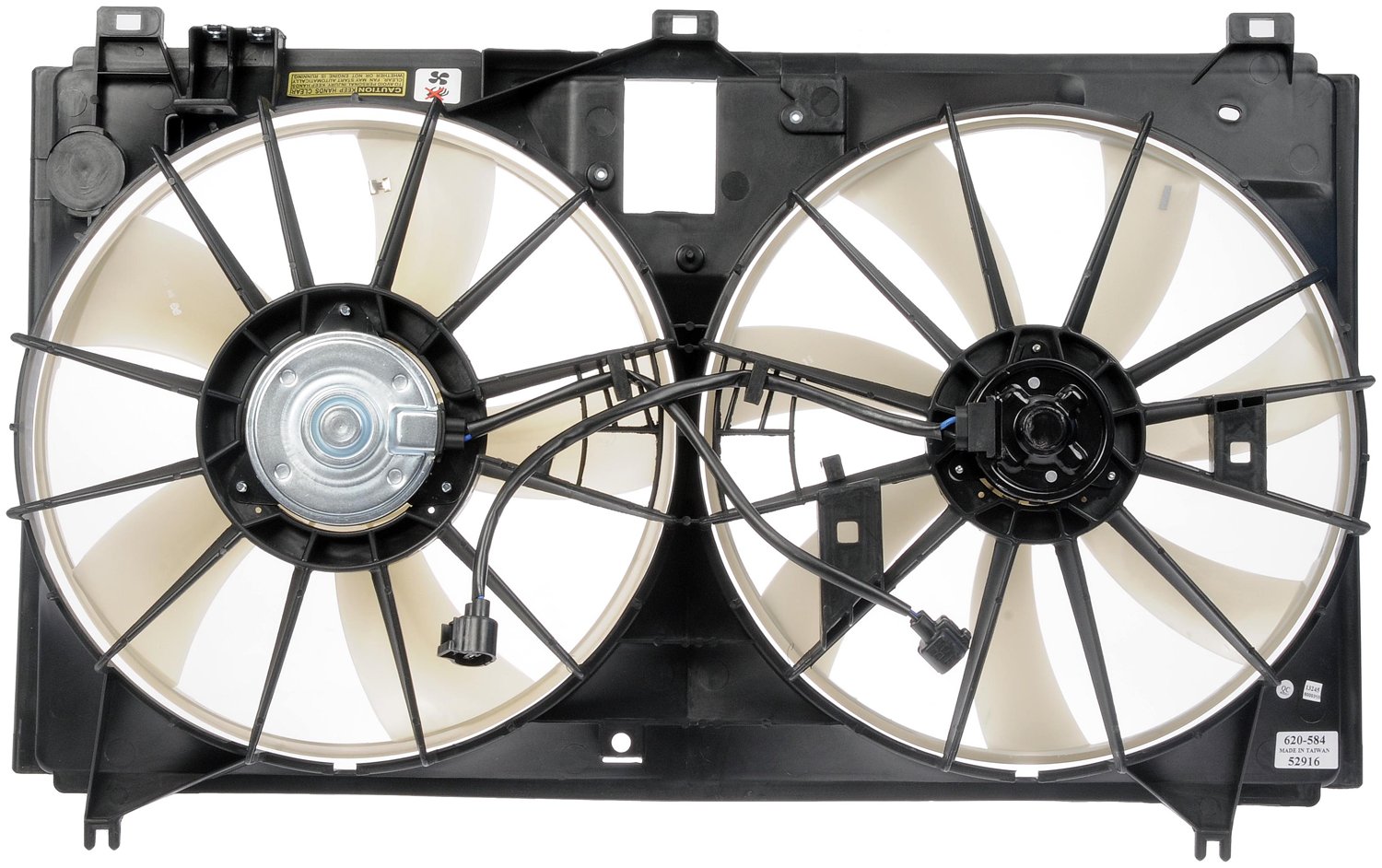 Dual Fan Assembly Without Controller