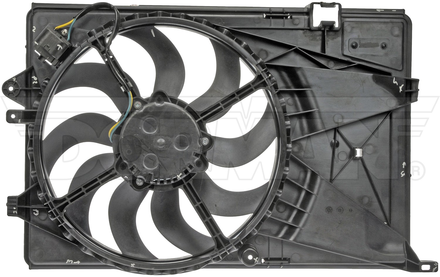 Radiator Fan Assembly With Resistor