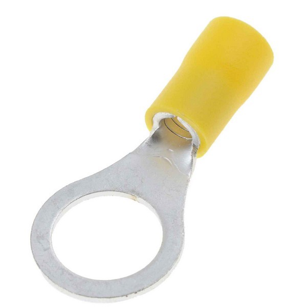 12-10 Gauge Ring Terminal, 3/8 In., Yellow