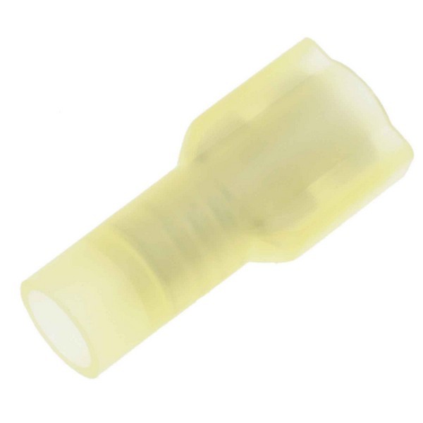 12-10  Gauge Female Slide Disconnect Terminal, .250 In., Yellow