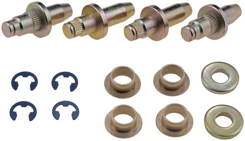 Door Hinge Pin And Bushing Kit - 4 Pins, 4 Bushings, 2 Washers And 4 Clips