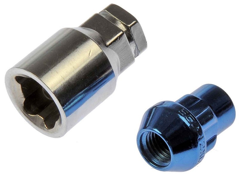 Blue Chrome Acorn M12-1.50