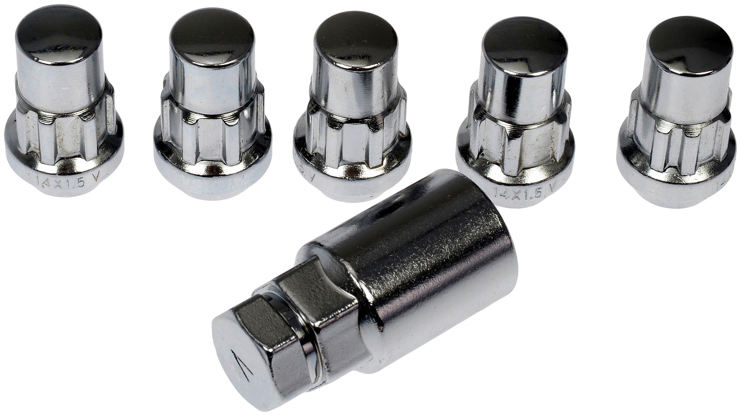Wheel Nut Lock Chrome Acorn Set M14-1.50