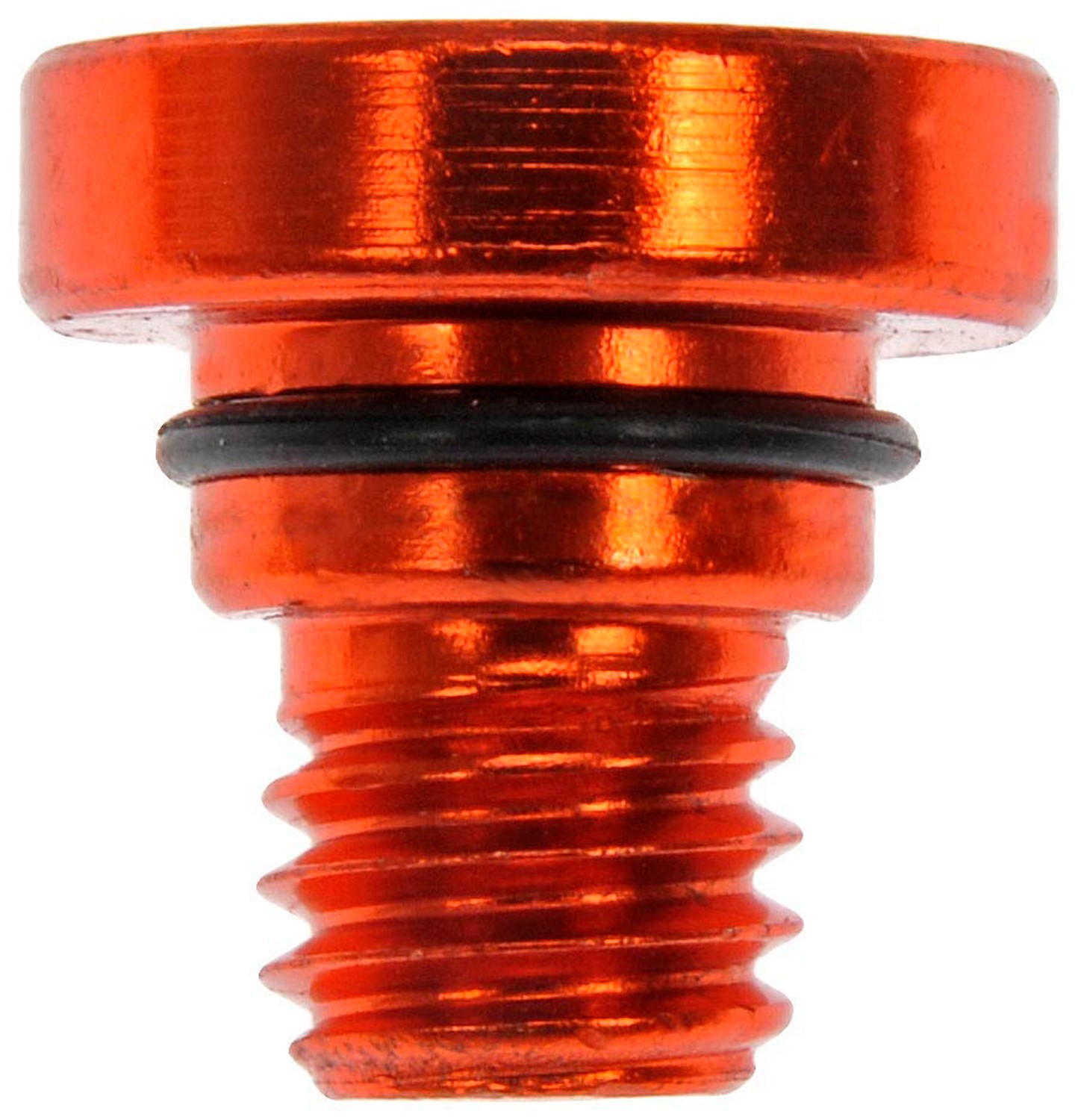 Wheel Nut Cap, Orange Aluminum