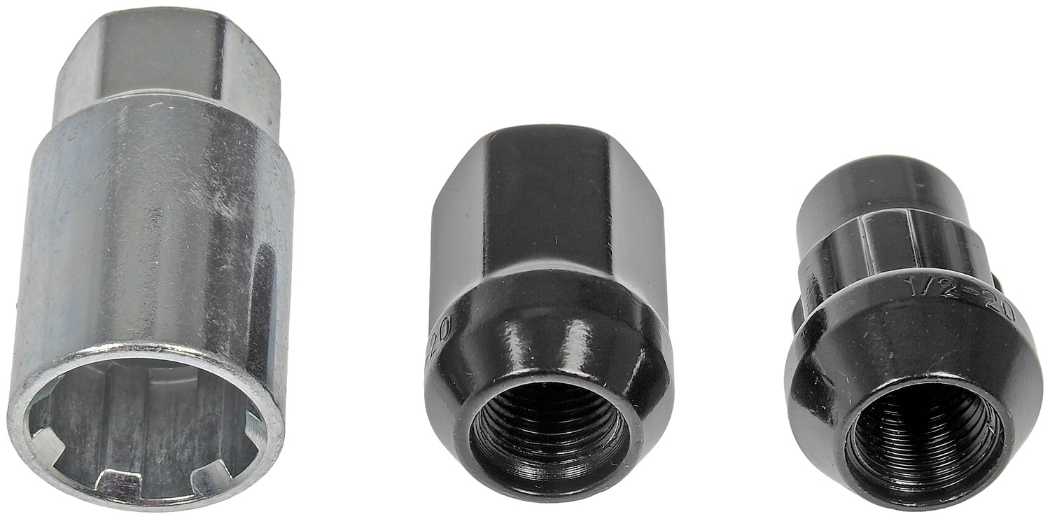 Black Acorn Wheel Nut Lock Set