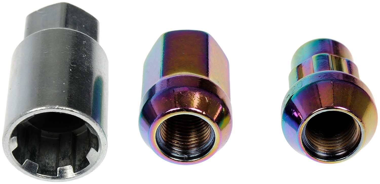 Rainbow/Neo-Chrome Acorn Wheel Nut Lock Set
