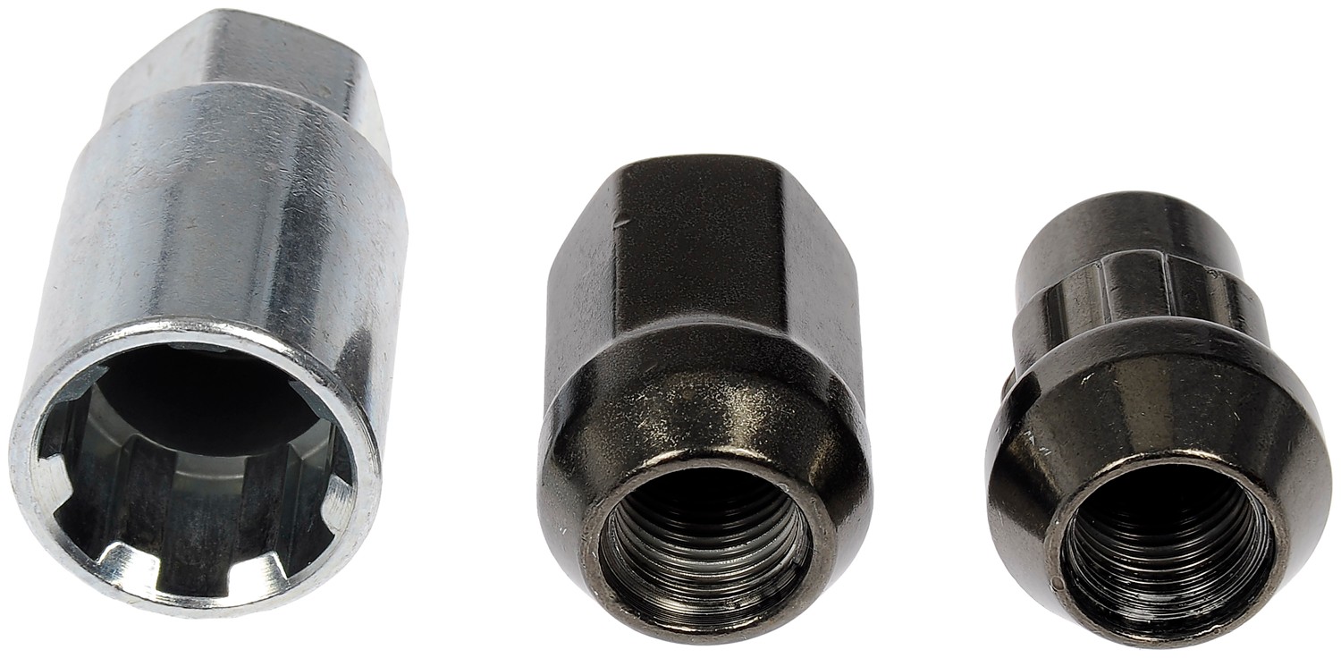 Hyper Black Acorn Wheel Nut Lock Set