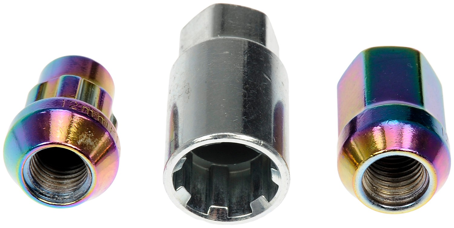 Rainbow/Neo-Chrome Acorn Wheel Nut Lock Set