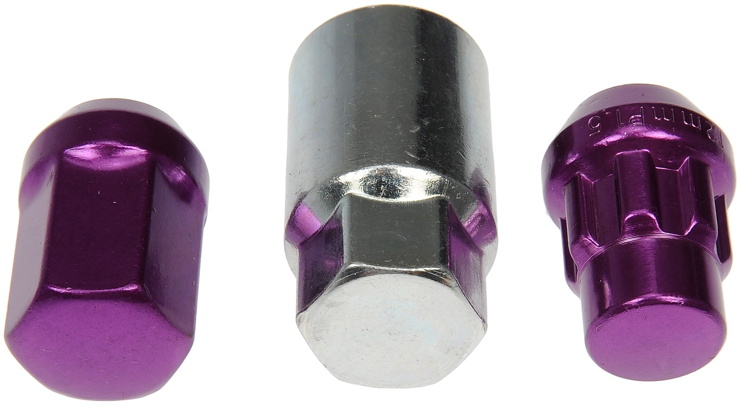 Purple Acorn Wheel Nut Lock Set
