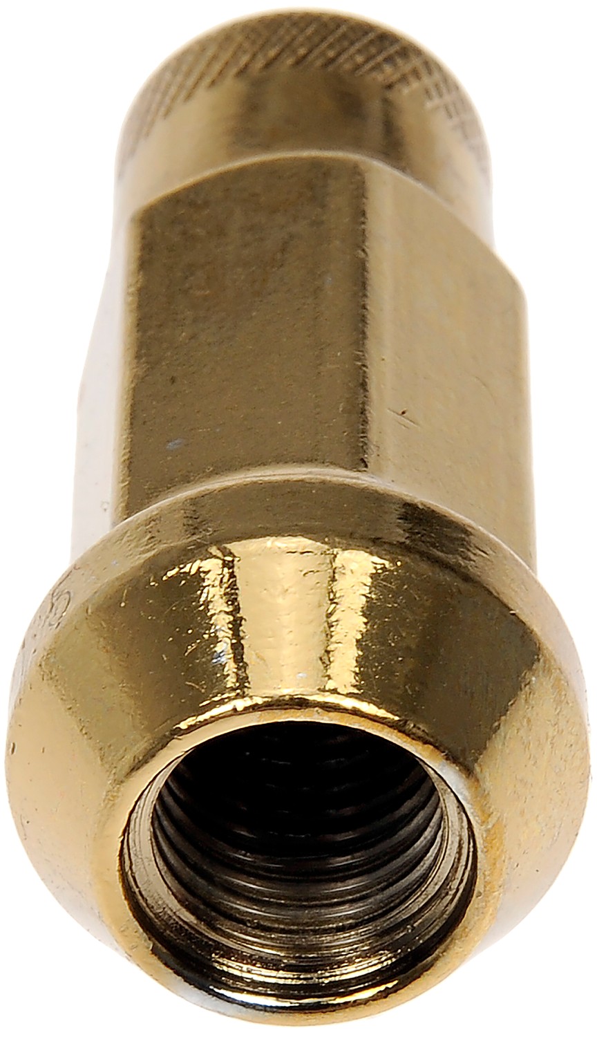 Gold Open End Knurled Wheel Nuts