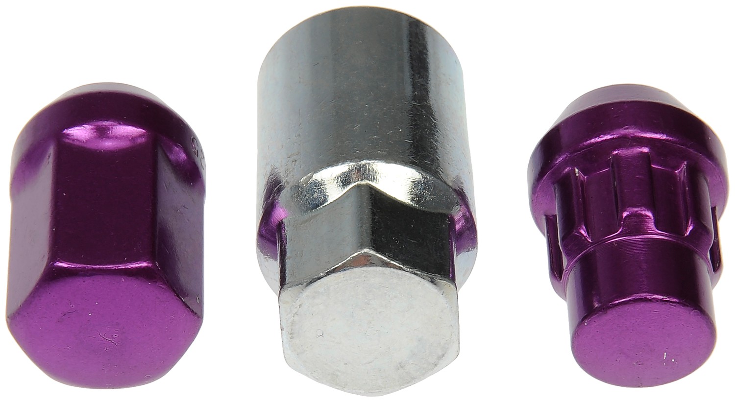 Purple Acorn Wheel Nut Lock Set