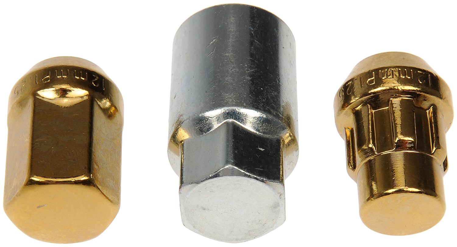 Gold Acorn Wheel Nut Lock Set