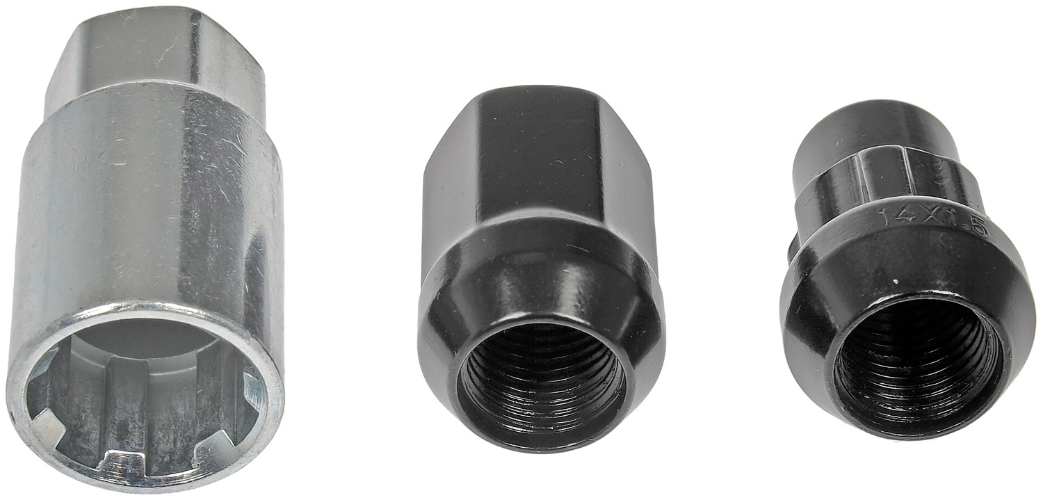 Black Acorn Wheel Nut Lock Set